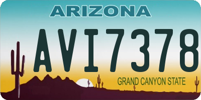 AZ license plate AVI7378