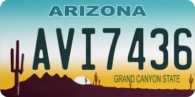 AZ license plate AVI7436