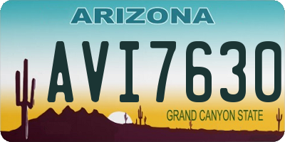 AZ license plate AVI7630