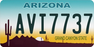AZ license plate AVI7737