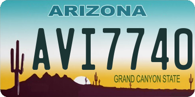 AZ license plate AVI7740