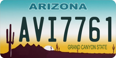AZ license plate AVI7761