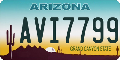 AZ license plate AVI7799