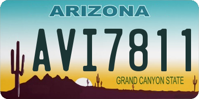 AZ license plate AVI7811