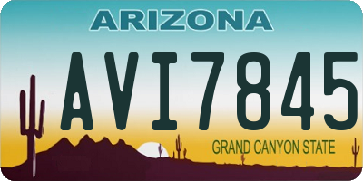 AZ license plate AVI7845