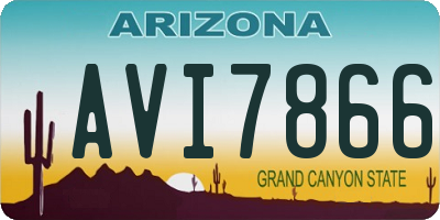 AZ license plate AVI7866