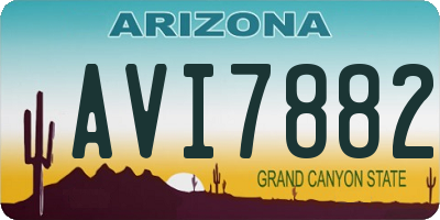 AZ license plate AVI7882