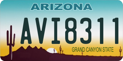 AZ license plate AVI8311