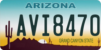 AZ license plate AVI8470