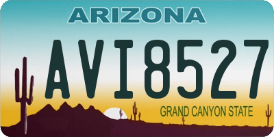 AZ license plate AVI8527