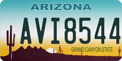 AZ license plate AVI8544