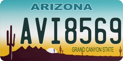 AZ license plate AVI8569