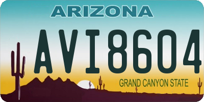 AZ license plate AVI8604