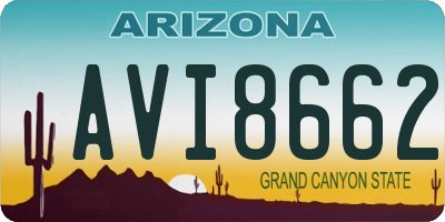 AZ license plate AVI8662
