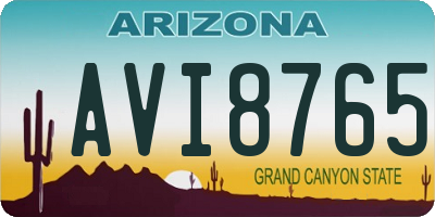 AZ license plate AVI8765