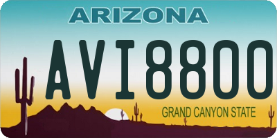 AZ license plate AVI8800