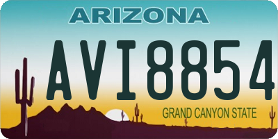 AZ license plate AVI8854