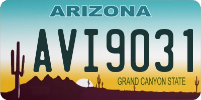 AZ license plate AVI9031