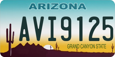 AZ license plate AVI9125