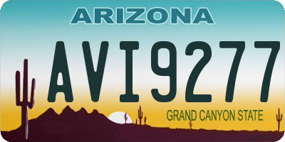 AZ license plate AVI9277