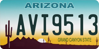 AZ license plate AVI9513