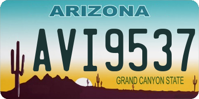 AZ license plate AVI9537