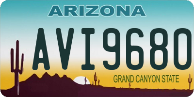 AZ license plate AVI9680