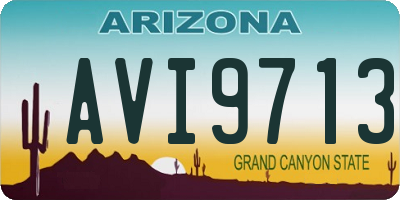 AZ license plate AVI9713