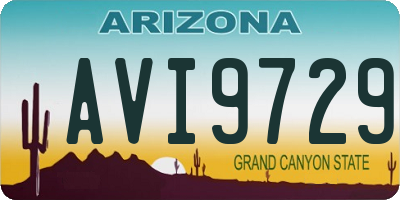 AZ license plate AVI9729