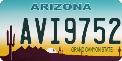 AZ license plate AVI9752