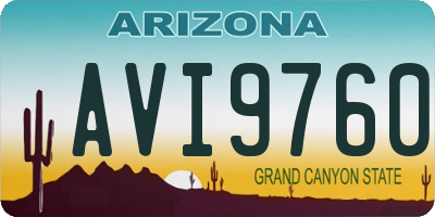 AZ license plate AVI9760