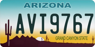AZ license plate AVI9767