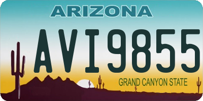 AZ license plate AVI9855