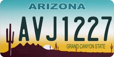 AZ license plate AVJ1227