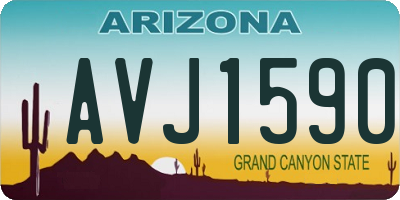 AZ license plate AVJ1590