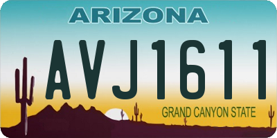 AZ license plate AVJ1611