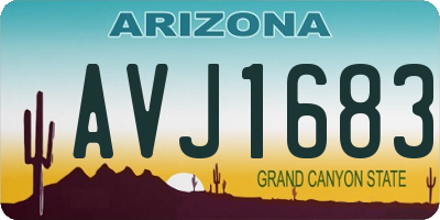 AZ license plate AVJ1683