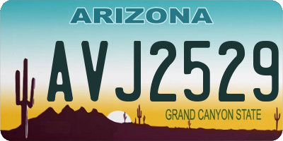 AZ license plate AVJ2529