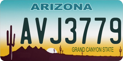AZ license plate AVJ3779
