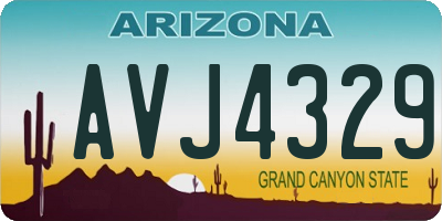 AZ license plate AVJ4329