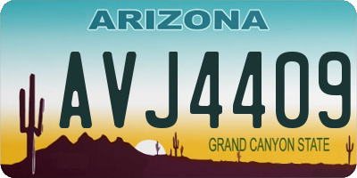 AZ license plate AVJ4409
