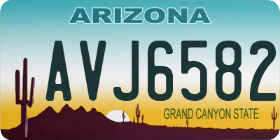 AZ license plate AVJ6582