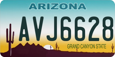 AZ license plate AVJ6628