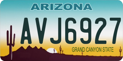 AZ license plate AVJ6927