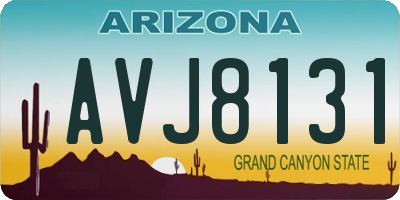 AZ license plate AVJ8131