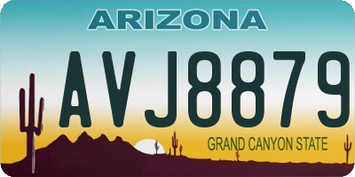 AZ license plate AVJ8879