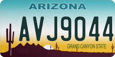 AZ license plate AVJ9044
