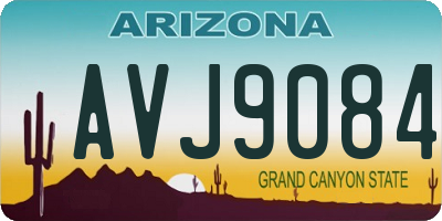AZ license plate AVJ9084