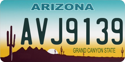 AZ license plate AVJ9139