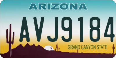 AZ license plate AVJ9184